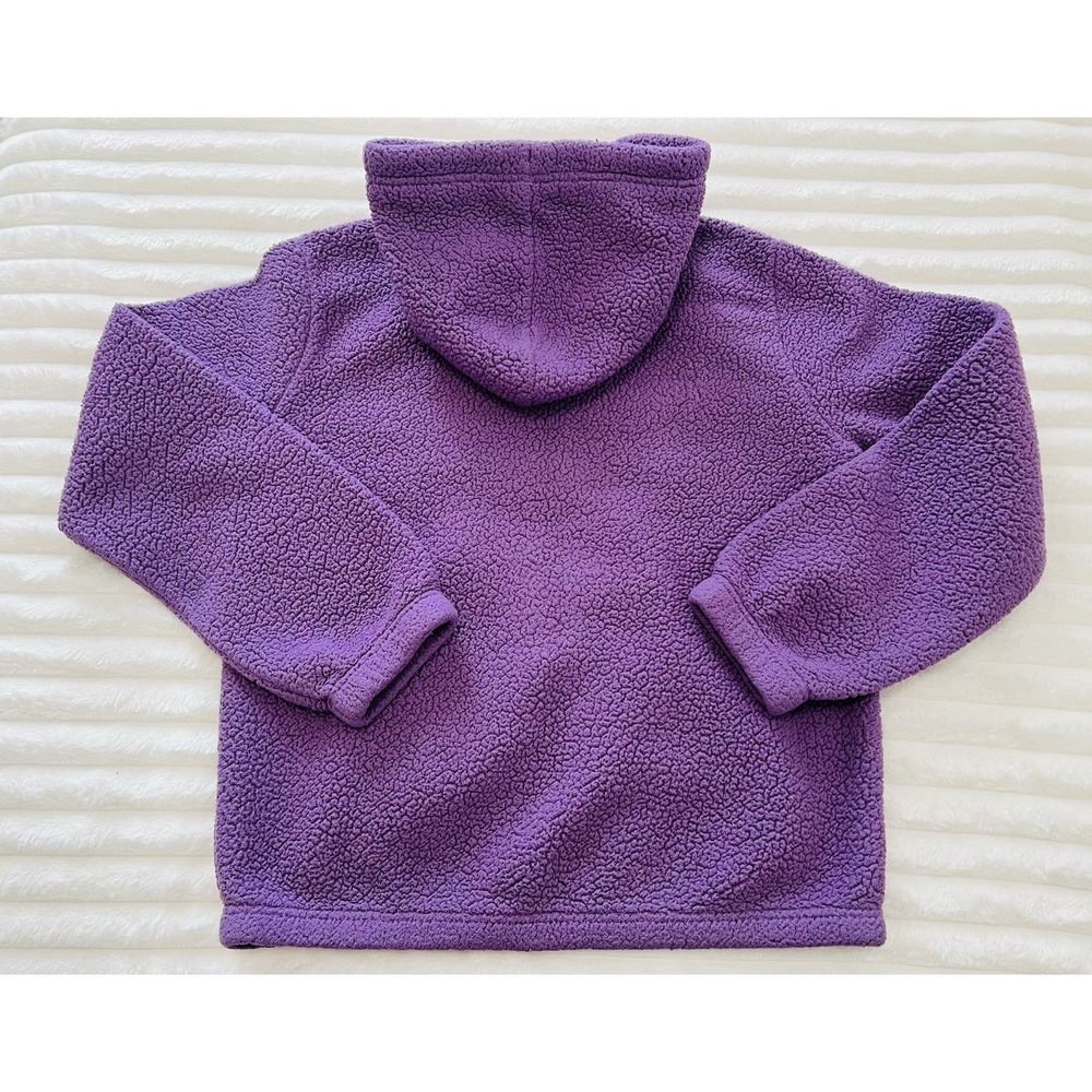 FILA Womens Sporty Athletic Purple Sherpa Hoodie Jacket Pullover Relaxed Fit "S" - Picture 2 of 6